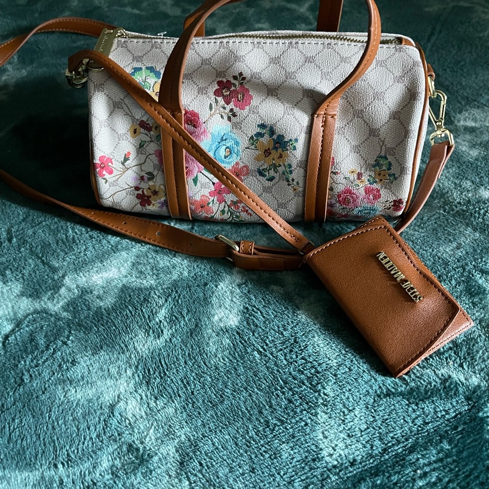 Steve Madden floral crossbody satchel
